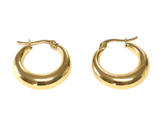 Aros Argollas de Acero Dorado