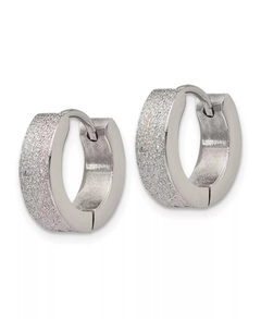 Aros Argollas de Acero con Glitter