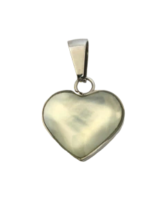 Dije Corazon de Acero con Nacar