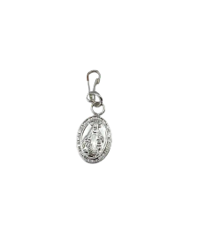 Dije Virgen Milagrosa de Acero Blanco