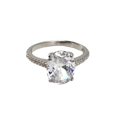 Anillo de Plata con Zirconia/Cubic