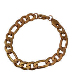 Pulsera Cadena de Acero Rosado Tres por Uno