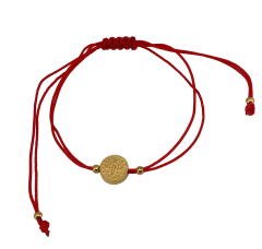 Pulsera Hilo con Acero Dorado San Benito
