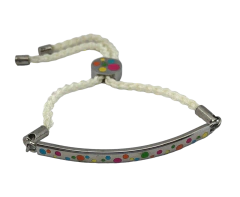 Pulsera Ajustable de Acero con Chapa
