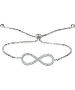 Pulsera Cadena Infinito de Acero con Zirconia/Cubic