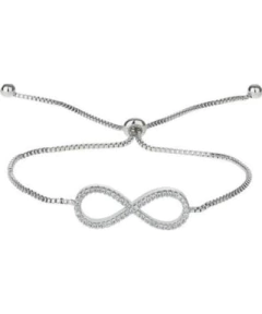 Pulsera Cadena Infinito de Acero con Zirconia/Cubic