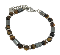 Pulsera de Acero con Jaspe y Donas