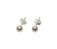 Aros Bolita de Plata
