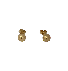 Aros Bolita de Plata Dorada