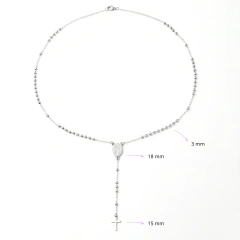 Collar Rosario Virgen Milagrosa de Acero Quirúrgico - comprar online