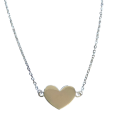 Dije Corazon de Plata con Cadena