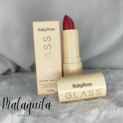 Batom Bala Velvety Glass Ruby Rose - Malaquita Cosméticos