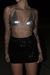 Rhinestones Mesh Top - comprar online