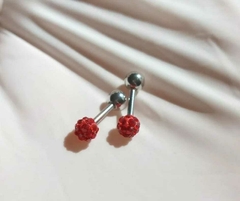 LABRET BOLITA DE FUEGO ROJA