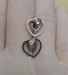 OREJA CORAZON STRASS