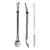 Conjunto de bombillas de acero inoxidable Waterdog, incluyendo dos bombillas y un limpiador.