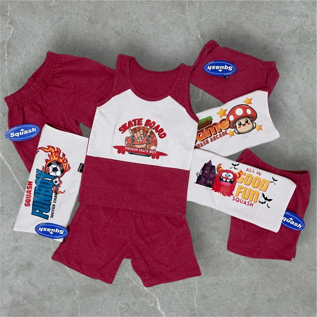 Conjunto promo rojo jaspeado NENE