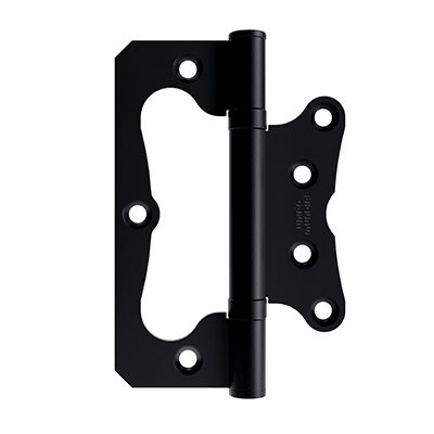 DOBRADIÇA SOBREPOR 4" PRETO FOSCO (1 PEÇA) UNIÃO MUNDIAL