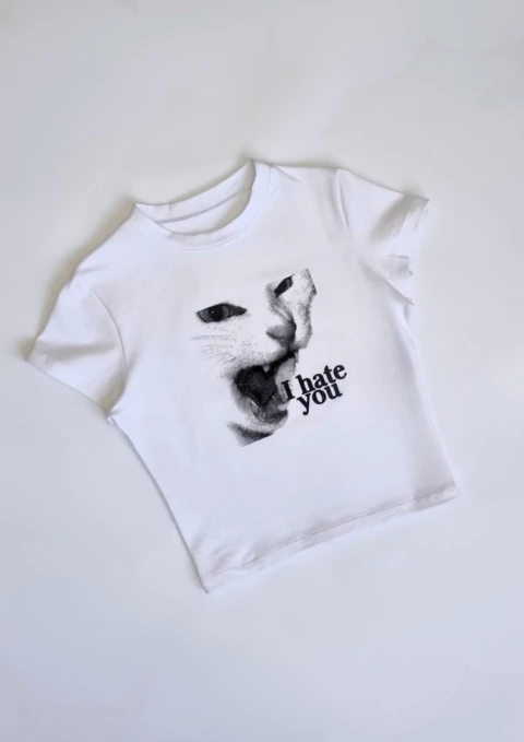 Baby Tee Lycra/Algodón Estampada YOU