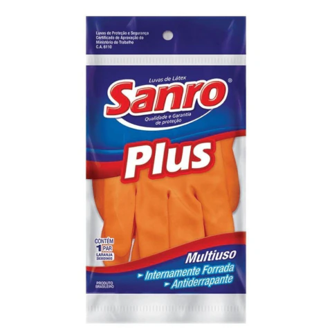 LUVA SANRO PLUS 1PAR TAM M