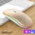 Mouse sem fio bluetooth, carregamento luminoso, 2.4g, usb
