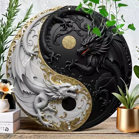 Mandala de metal yin yang