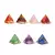 Conjunto de 7 peças de Pirâmides de Cristal Artificial Orgone com Símbolos de Chakra - Pirâmides de Resina na internet
