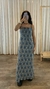 Vestido reto linho bordado