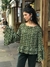 Bata Boho Babados verde oliva