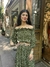 Vestido Boho Ombro a Ombro Estampa Chiffon Oliva - comprar online