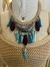 Colar Boho com Tassel e Dente Turquesa