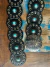 Cinto boho Preto Pedras Turquesa Fivela Prata