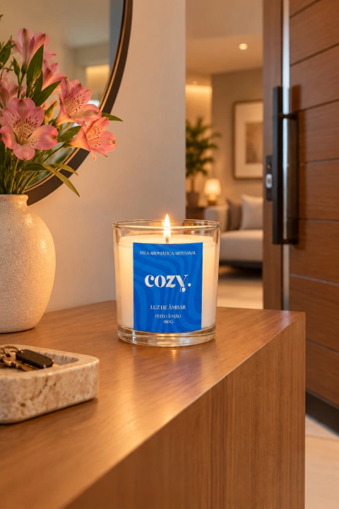 Vela Aromática 180g Luz de Âmbar