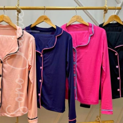 Pijama Americano Longo - Cores lisas - comprar online