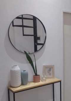 Espejo Marco de Hierro - Negro - comprar online