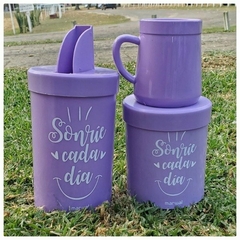 Set de Tarros Serigrafiados - Mates y Bombillas Del Sur Exclusive