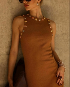 Vestido Canelado Premium com Tachas - Kauzar Store