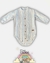 Body camisa natural rayado azul y beige