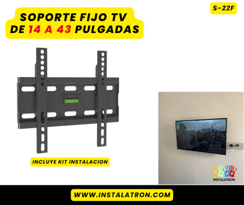 Soporte Tv Fijo Pared De 14 A 43 Pulgadas