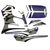 Kit Adesivo Jogo Faixas Moto Yamaha Dt 200r 2000 Azul