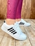 Tênis Casual Feminino Listras Confortável Leve Academia Branco Preto Now Angel - comprar online