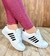 Tênis Casual Feminino Listras Confortável Leve Academia Branco Preto Now Angel