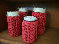 Frascos tejidos a crochet - comprar online