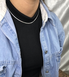 Choker Fita Prata 925