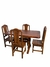 Juego de comedor de Mesa de 1.40 con 4 sillas sin tapizado - Terra Muebles