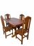 Juego de comedor de Mesa de 1.40 con 4 sillas sin tapizado en internet