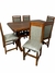 Juego de Comedor de Algarrobo Mesa de 1.60 con 6 Sillas DANISAS. - comprar online