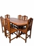 Mesa oval de 1.60 con 6 sillas sin tapizado
