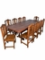 Juego de comedor de mesa de 2.40 con 10 sillas sin tapizado