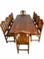 Juego de comedor de mesa de 2.40 con 10 sillas sin tapizado - comprar online